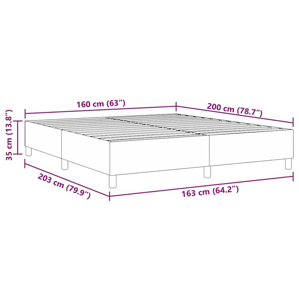 Κρεβάτι πλατφόρμα Κρεμ 160 x 200 cm Υφασμάτινο Κορντουρά