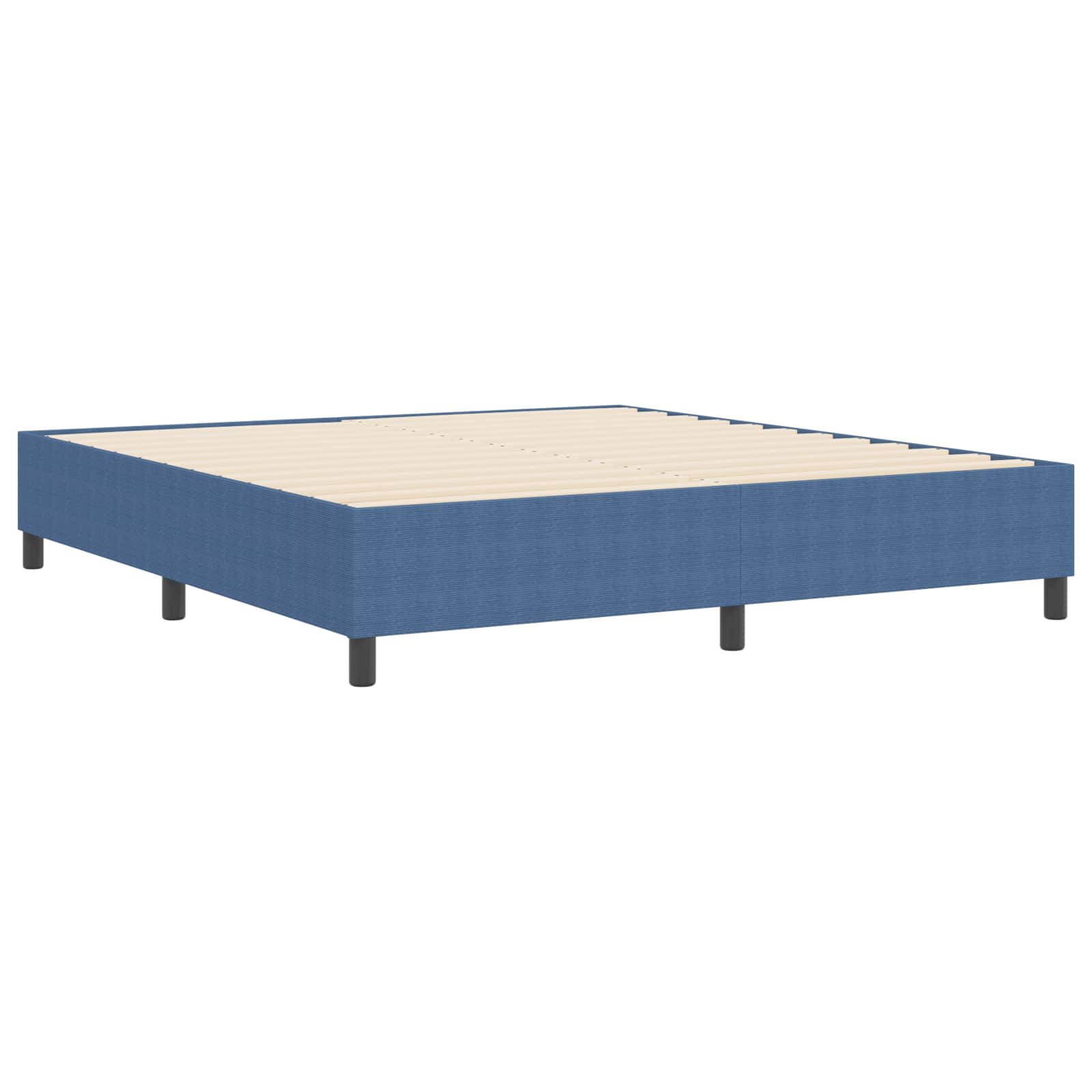 Κρεβάτι πλατφόρμα Μπλε 180 x 200 cm Υφασμάτινο Κορντουρά