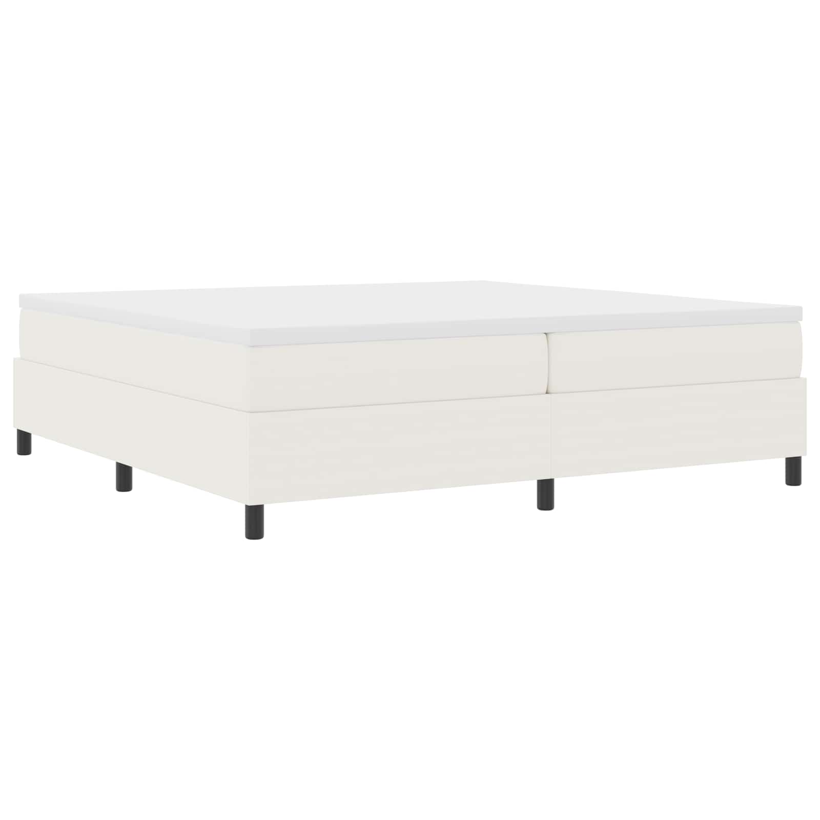 Κρεβάτι πλατφόρμα Κρεμ 200 x 200 cm ύφασμα - Pakobazaar