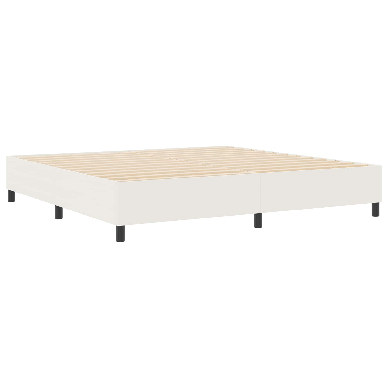Κρεβάτι πλατφόρμα Κρεμ 200 x 200 cm ύφασμα - Pakobazaar