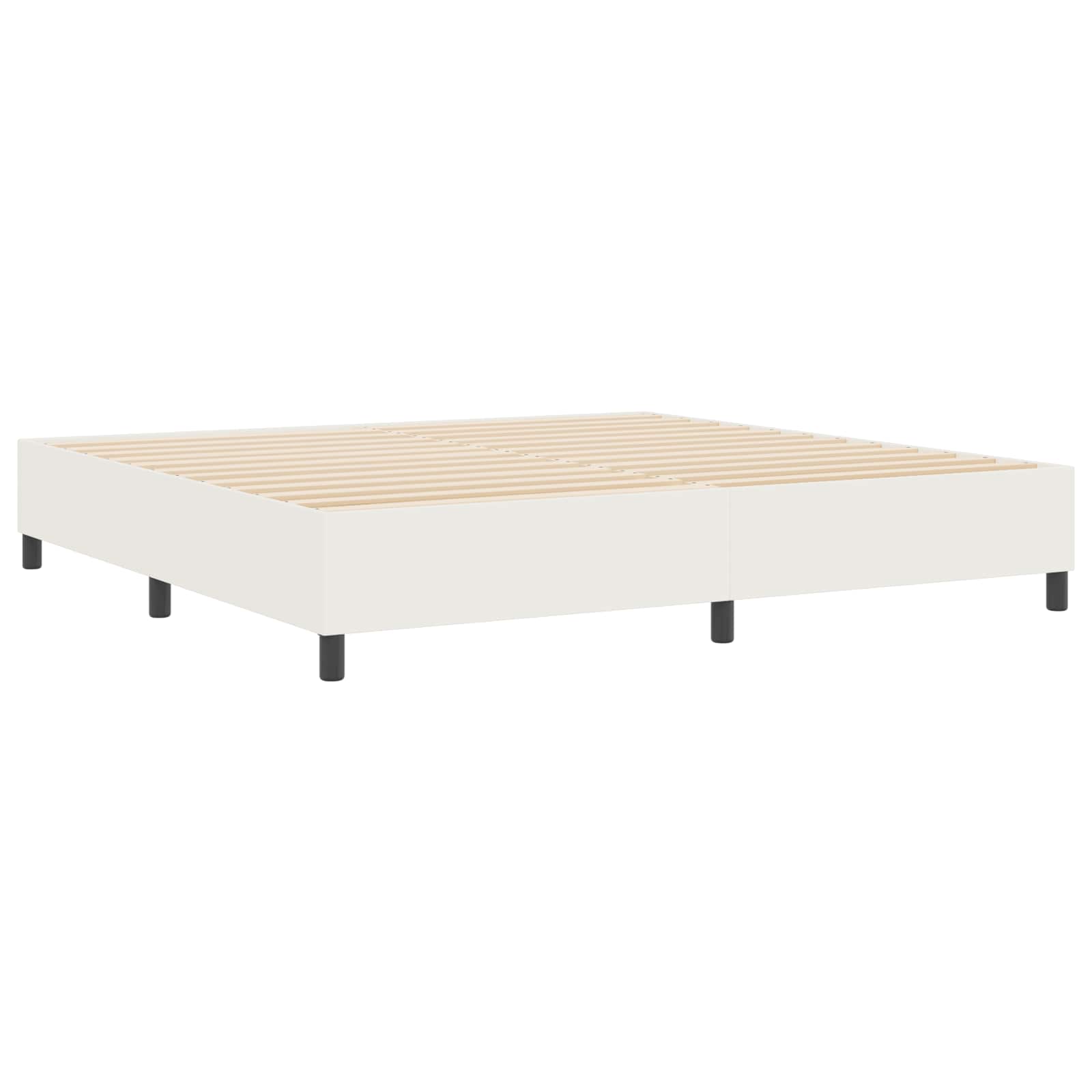 Κρεβάτι πλατφόρμα Κρεμ 200 x 200 cm ύφασμα - Pakobazaar