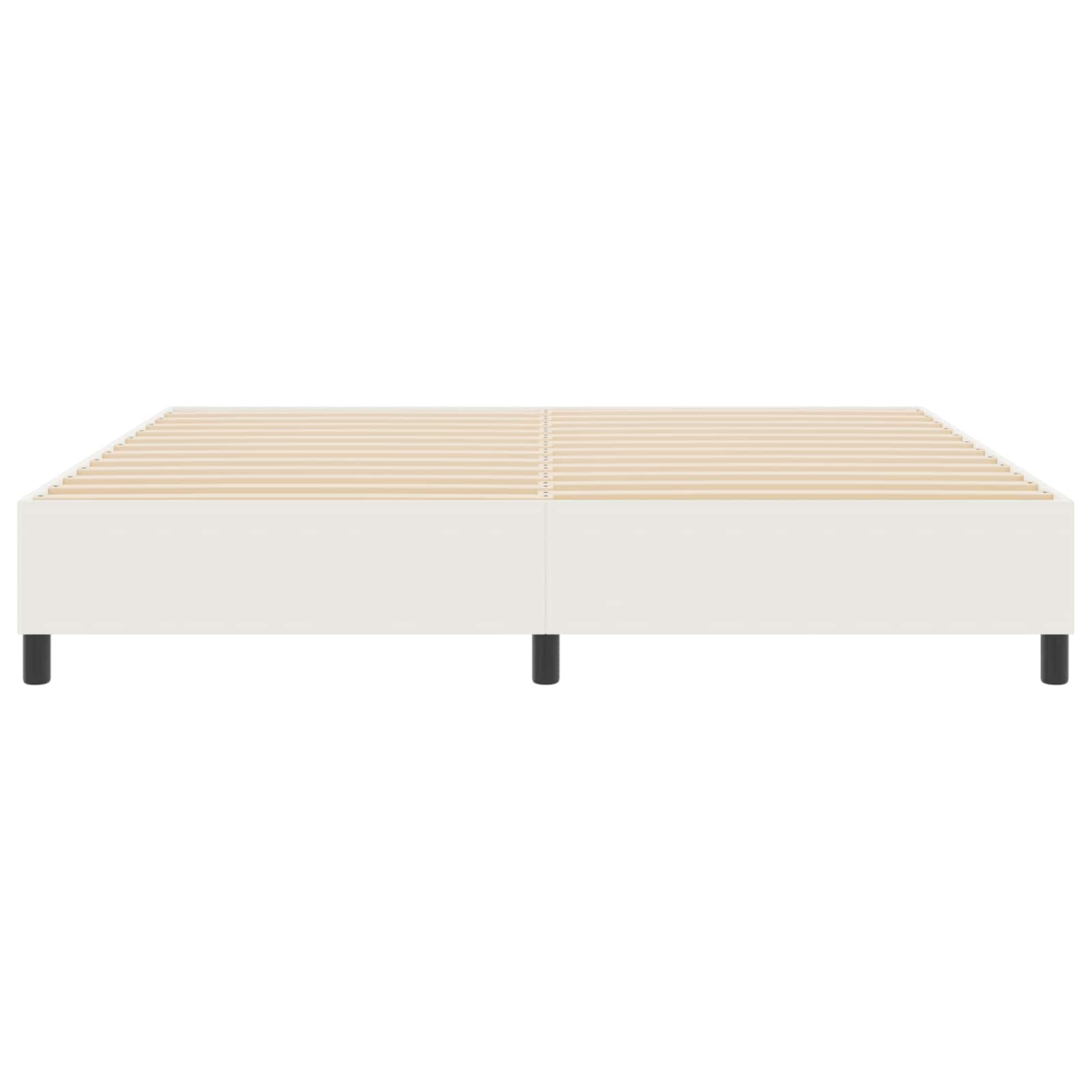 Κρεβάτι πλατφόρμα Κρεμ 200 x 200 cm ύφασμα - Pakobazaar