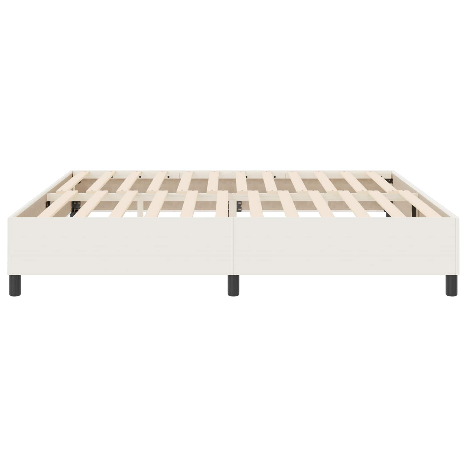 Κρεβάτι πλατφόρμα Κρεμ 200 x 200 cm ύφασμα - Pakobazaar