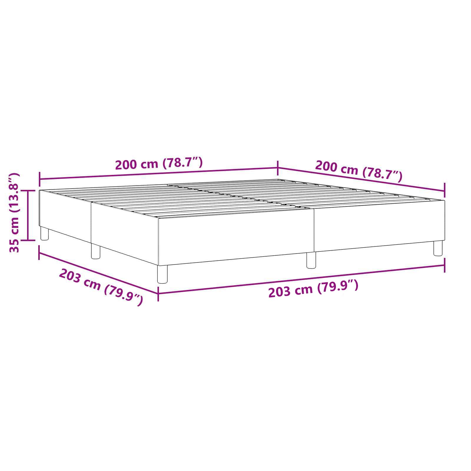 Κρεβάτι πλατφόρμα Κρεμ 200 x 200 cm ύφασμα - Pakobazaar