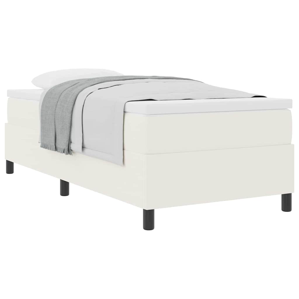 Κρεβάτι με ελατήρια Κρέμα και Λευκό 80 x 200 cm
