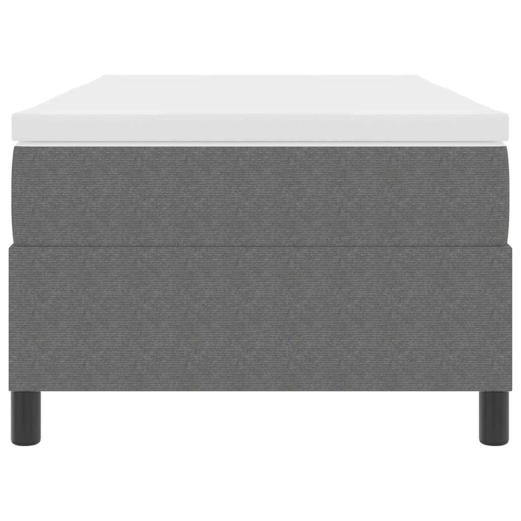 Κρεβάτι με ελατήρια Ανοιχτό Γκρι και Λευκό 90 x 190 cm - Pakobazaar