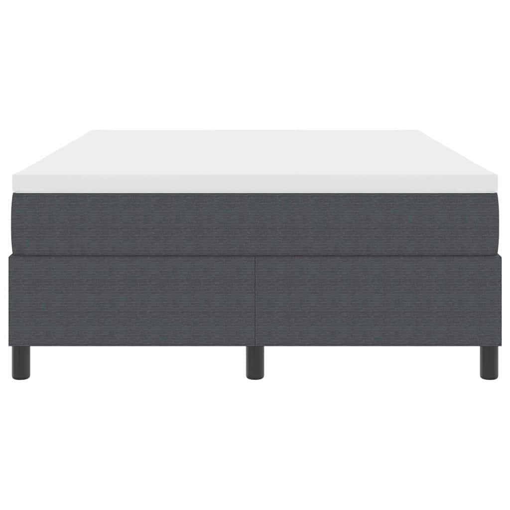 Κρεβάτι με ελατήρια Σκούρο Γκρι και Λευκό 140 x 190 cm