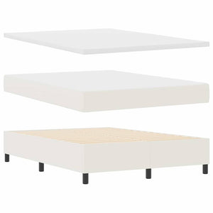 Κρεβάτι με ελατήρια Κρέμα και Λευκό 140 x 190 cm - Pakobazaar