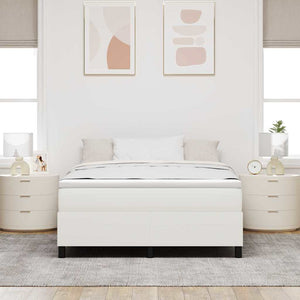 Κρεβάτι με ελατήρια Κρέμα και Λευκό 140 x 200 cm - Pakobazaar