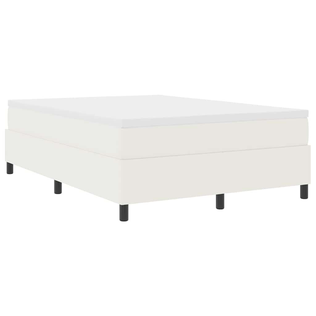 Κρεβάτι με ελατήρια Κρέμα και Λευκό 140 x 200 cm - Pakobazaar