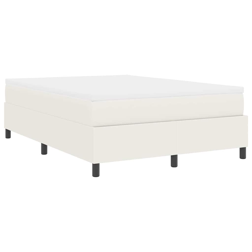 Κρεβάτι με ελατήρια Κρέμα και Λευκό 140 x 200 cm - Pakobazaar