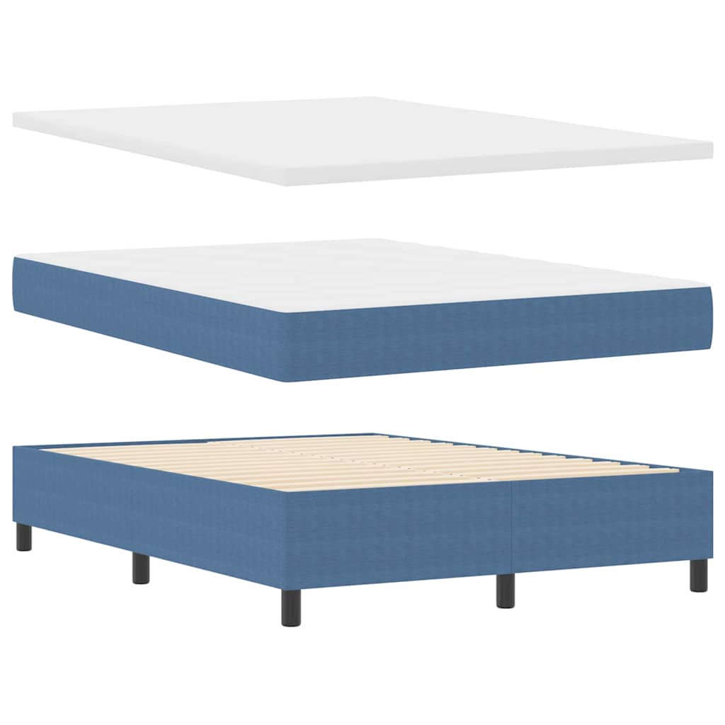 Κρεβάτι με ελατήρια Μπλε και άσπρο 140 x 200 cm - Pakobazaar