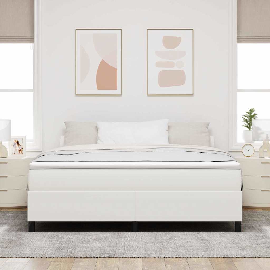 Κρεβάτι με ελατήρια Κρέμα και Λευκό 180 x 200 cm - Pakobazaar