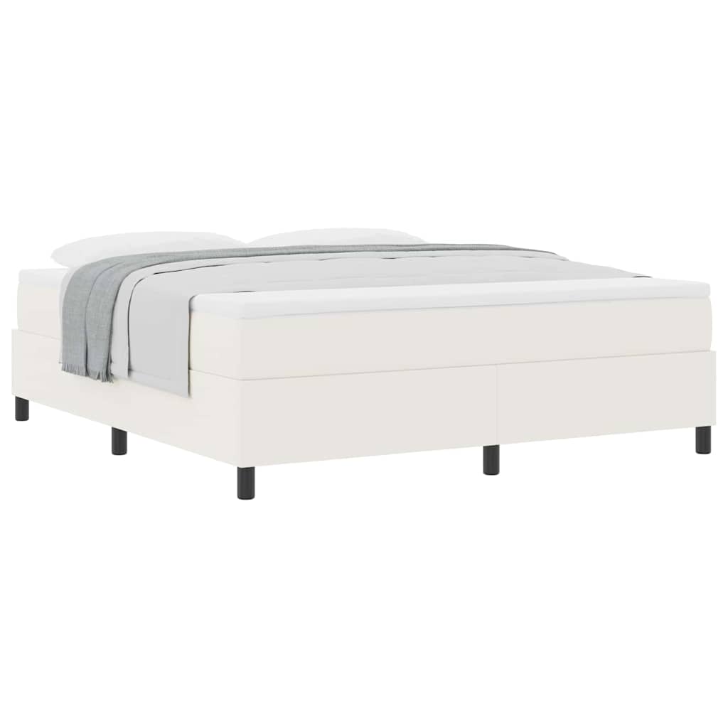 Κρεβάτι με ελατήρια Κρέμα και Λευκό 180 x 200 cm - Pakobazaar