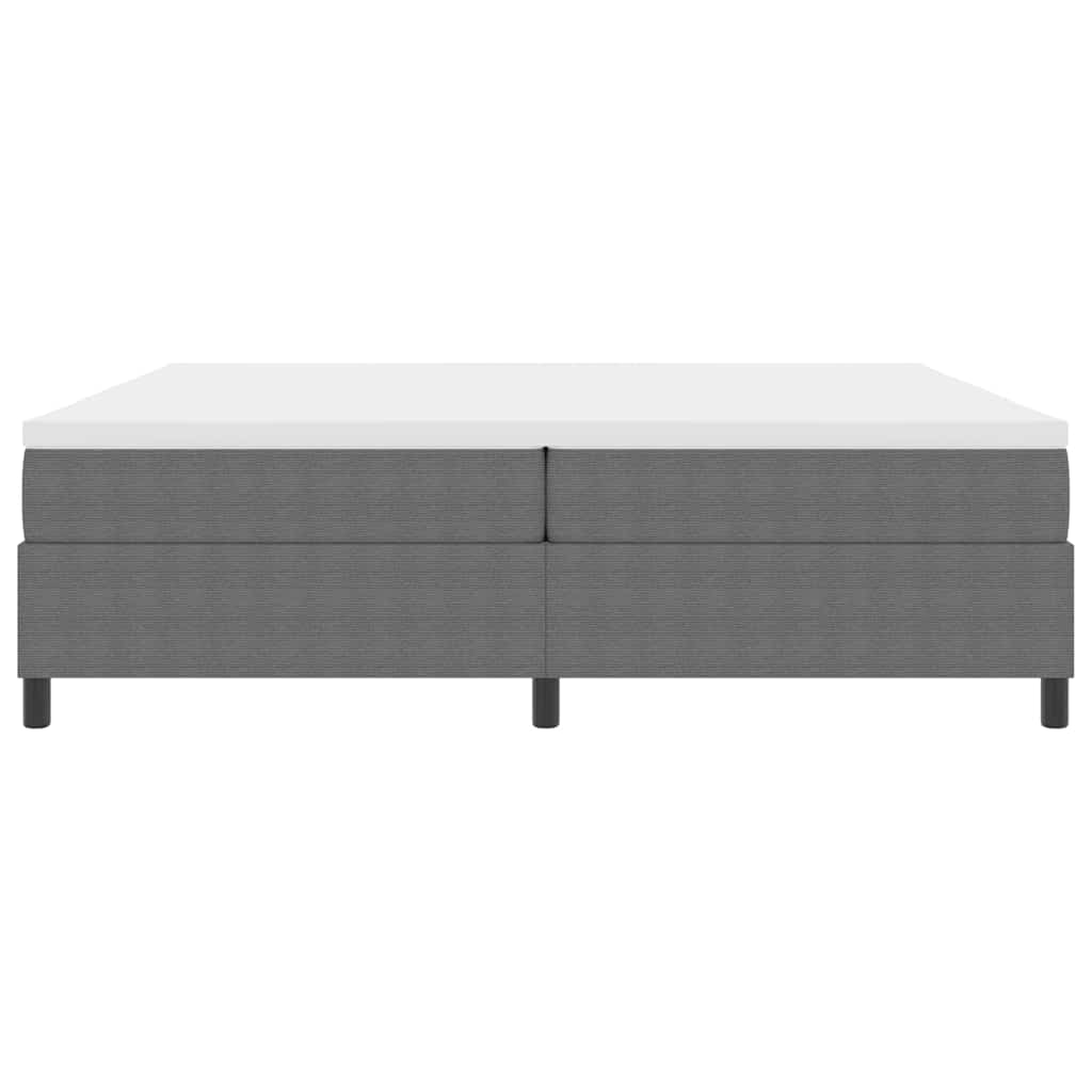 Κρεβάτι με ελατήρια Ανοιχτό Γκρι και Λευκό 200 x 200 cm - Pakobazaar