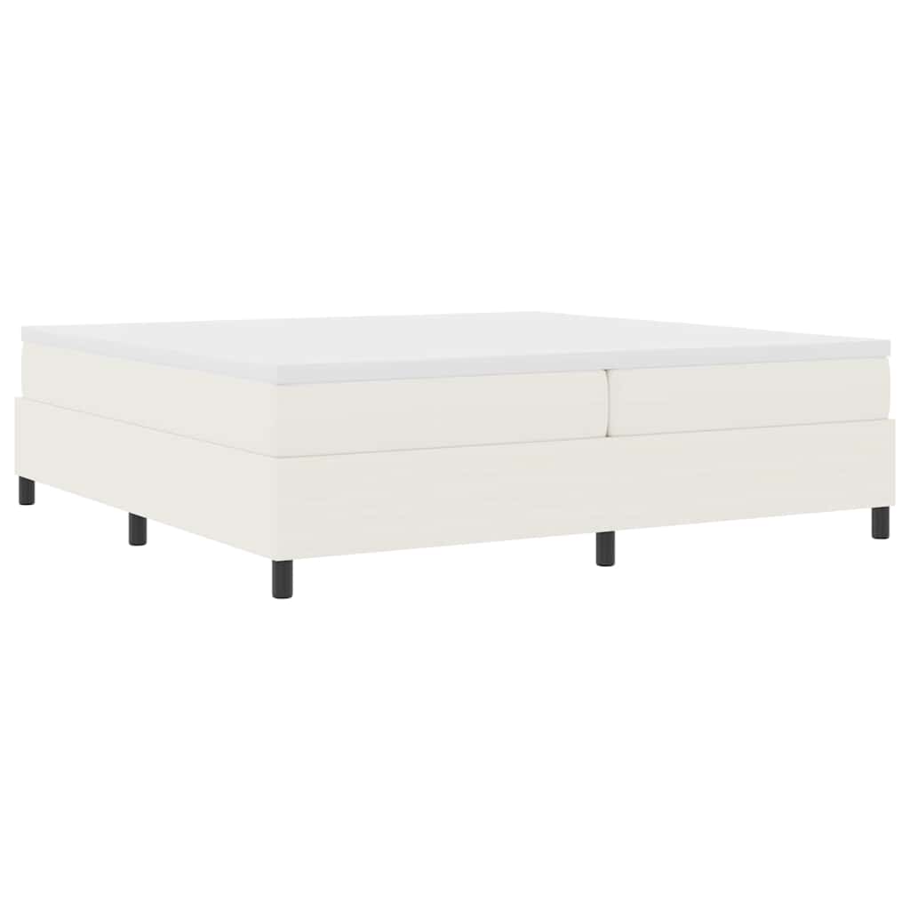 Κρεβάτι με ελατήρια Κρέμα και Λευκό 200 x 200 cm - Pakobazaar