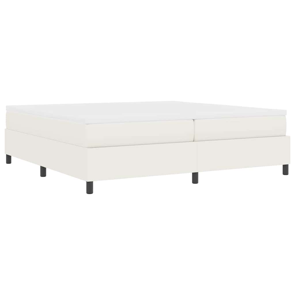 Κρεβάτι με ελατήρια Κρέμα και Λευκό 200 x 200 cm - Pakobazaar