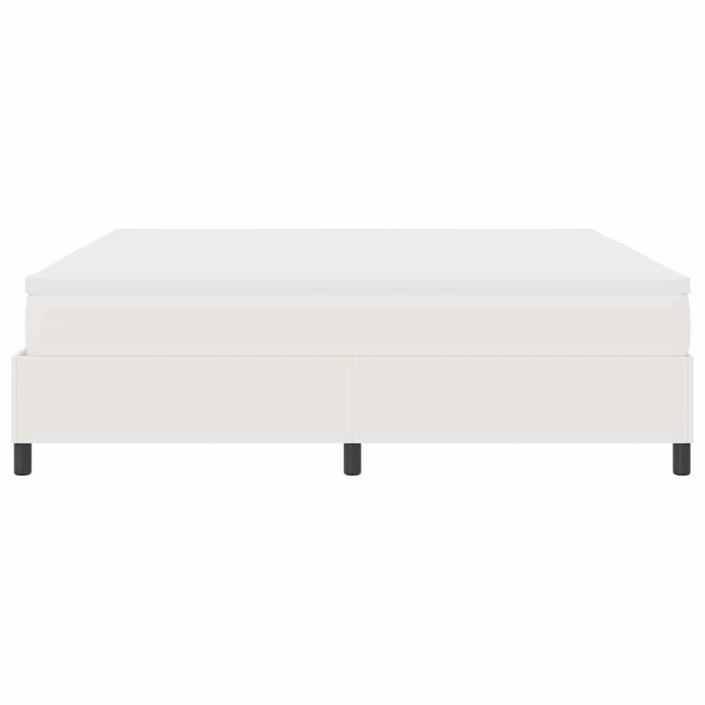 Κρεβάτι με ελατήρια Κρέμα και Λευκό 200 x 200 cm - Pakobazaar