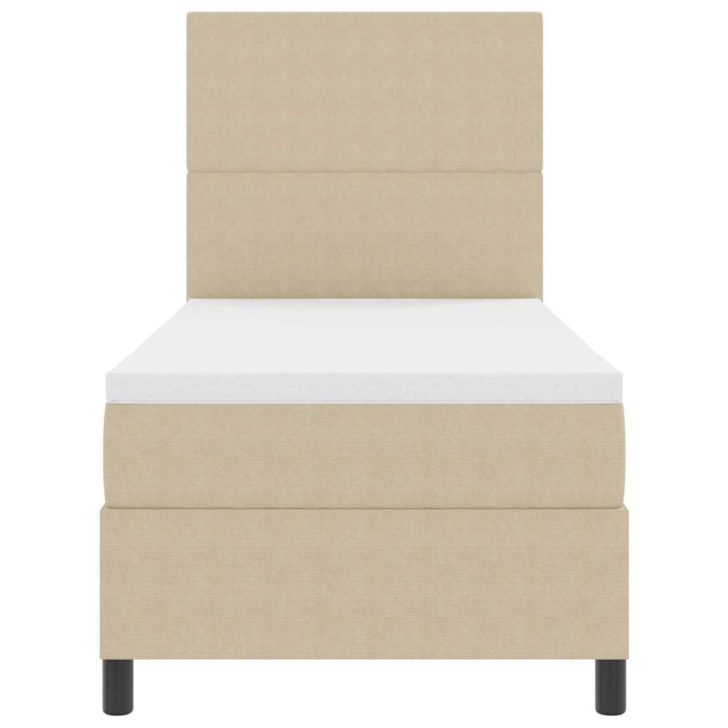 Κρεβάτι με ελατήρια Ανοιχτό Γκρι και Λευκό 100 x 200 cm