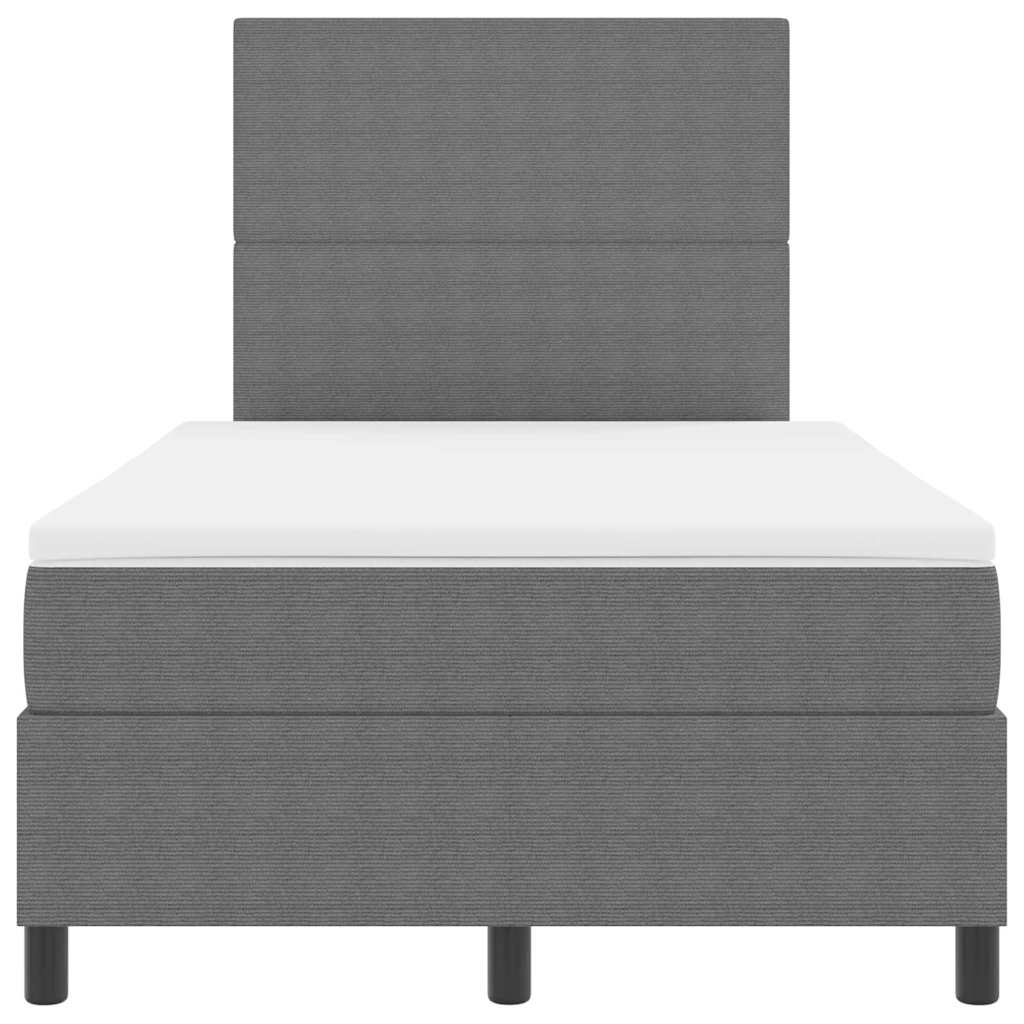 Κρεβάτι με ελατήρια Ανοιχτό Γκρι και Λευκό 120 x 200 cm - Pakobazaar