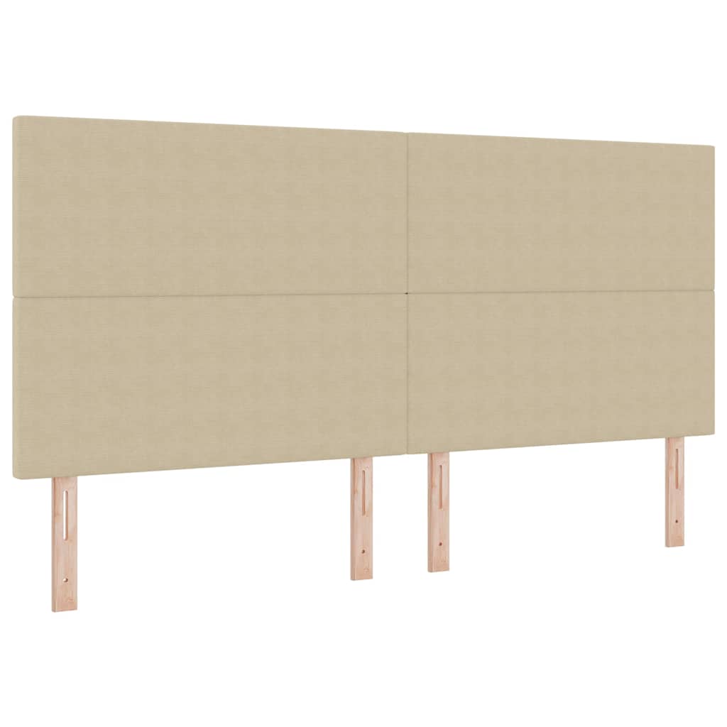 Κρεβάτι με ελατήρια Ανοιχτό Γκρι και Λευκό 200 x 200 cm - Pakobazaar