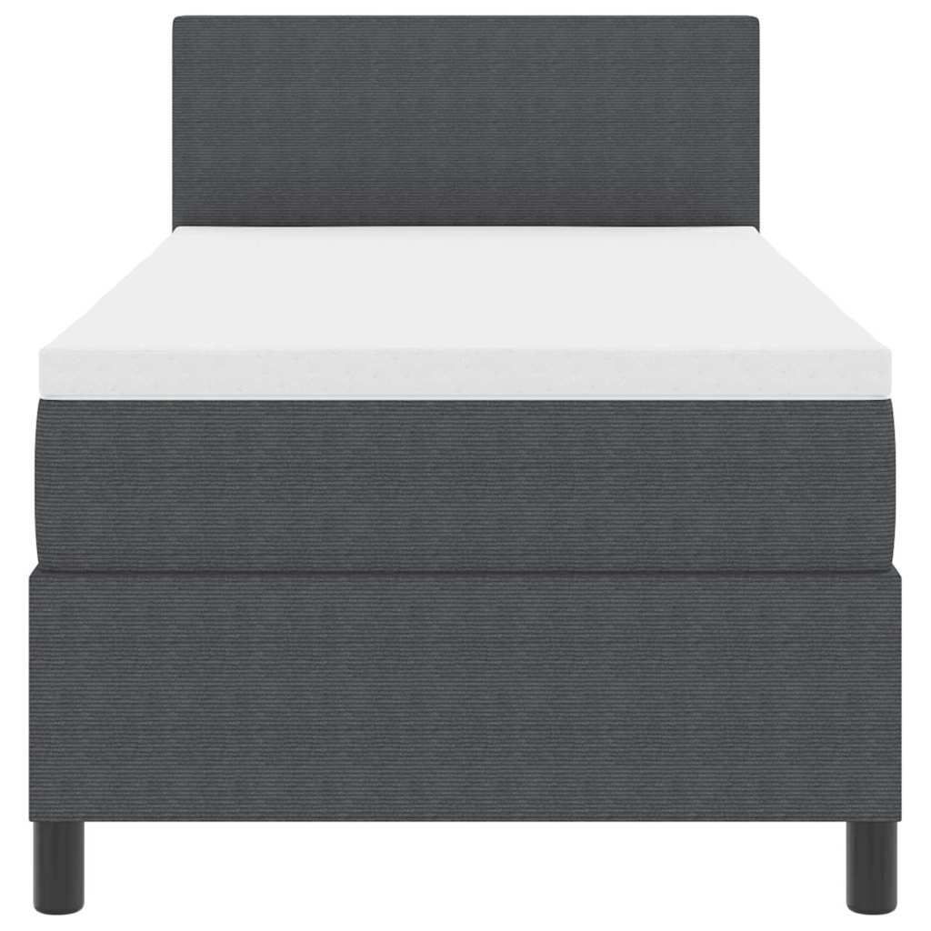 LED Κρεβάτι με βάθρο Σκούρο Γκρι και Λευκό 90 x 200 cm - Pakobazaar