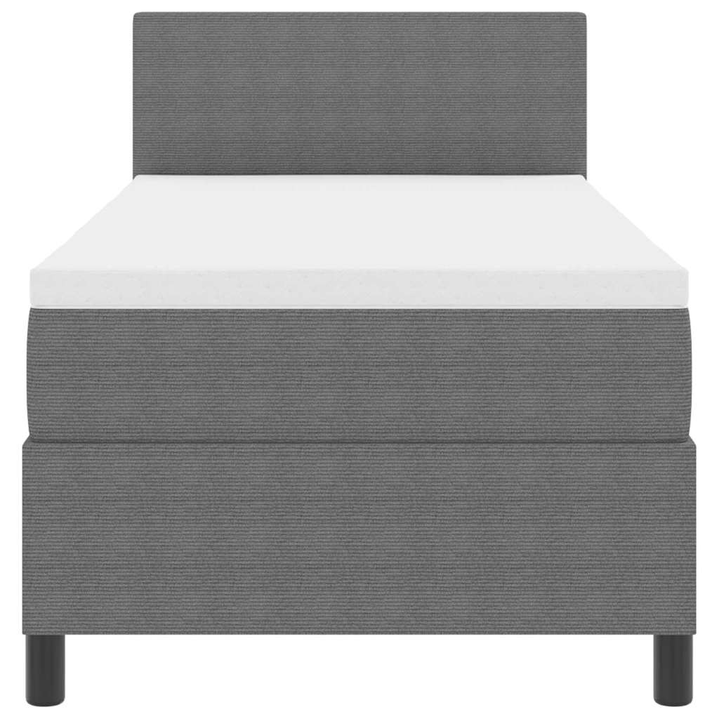 LED Κρεβάτι με βάθρο Ανοιχτό Γκρι και Λευκό 100 x 200 cm