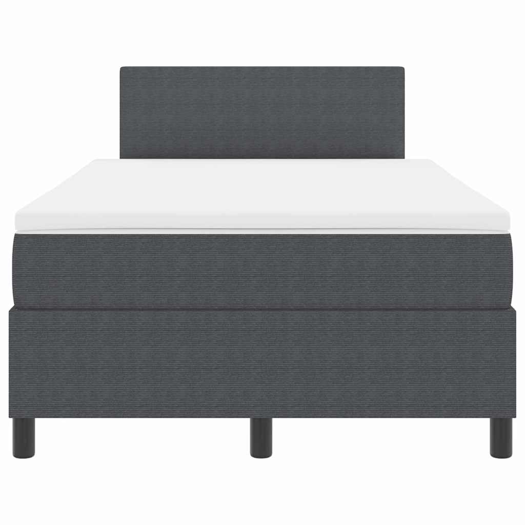 LED Κρεβάτι με βάθρο Σκούρο Γκρι και Λευκό 120 x 190 cm - Pakobazaar