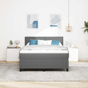 LED Κρεβάτι με βάθρο Ανοιχτό Γκρι και Λευκό 140 x 200 cm - Pakobazaar