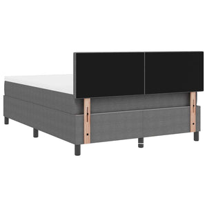 LED Κρεβάτι με βάθρο Ανοιχτό Γκρι και Λευκό 160 x 200 cm - Pakobazaar
