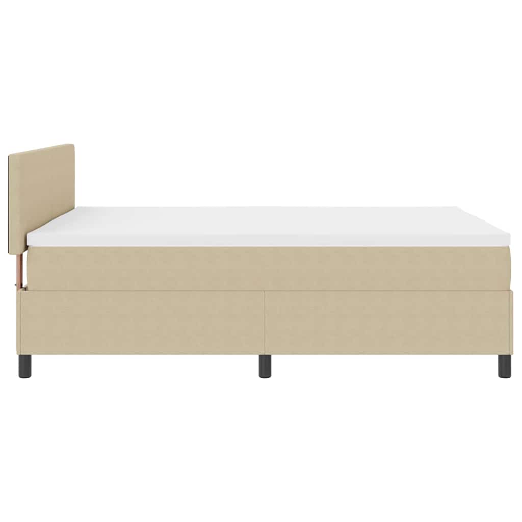 LED Κρεβάτι με βάθρο Ανοιχτό Γκρι και Λευκό 160 x 200 cm - Pakobazaar