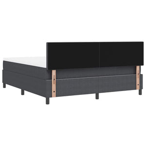 LED Κρεβάτι με βάθρο Σκούρο Γκρι και Λευκό 180 x 200 cm