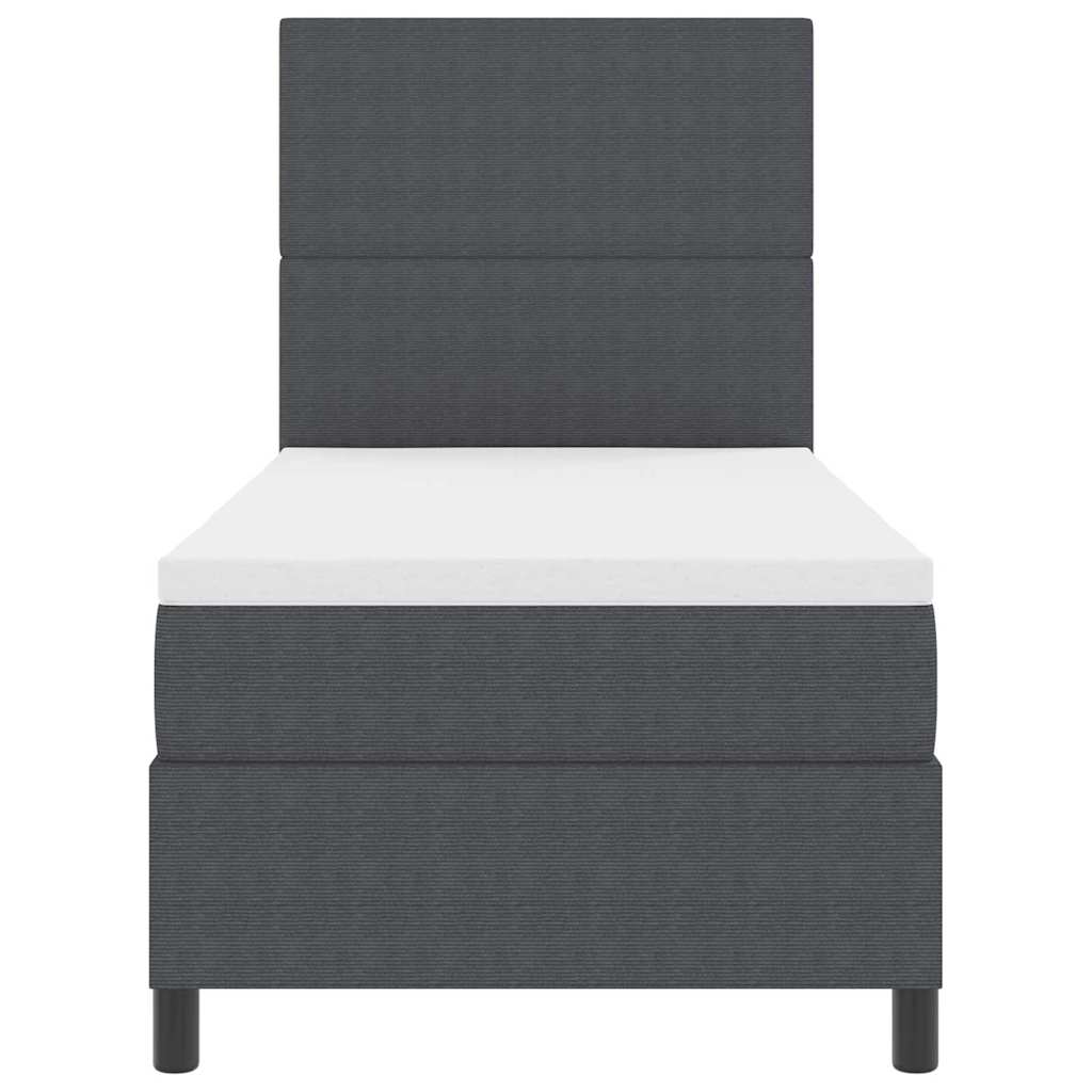 LED Κρεβάτι με βάθρο Σκούρο Γκρι και Λευκό 80 x 200 cm - Pakobazaar