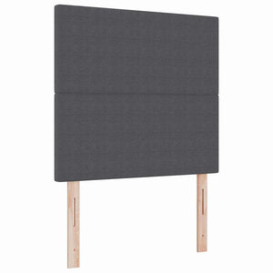 LED Κρεβάτι με βάθρο Σκούρο Γκρι και Λευκό 90 x 200 cm