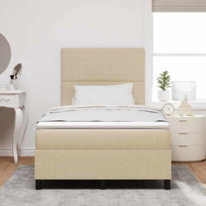 LED Κρεβάτι με βάθρο Ανοιχτό Γκρι και Λευκό 120 x 190 cm