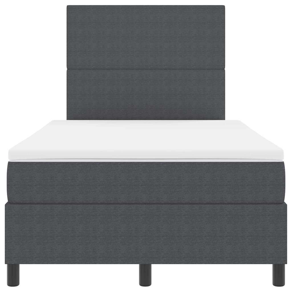 LED Κρεβάτι με βάθρο Σκούρο Γκρι και Λευκό 120 x 200 cm - Pakobazaar