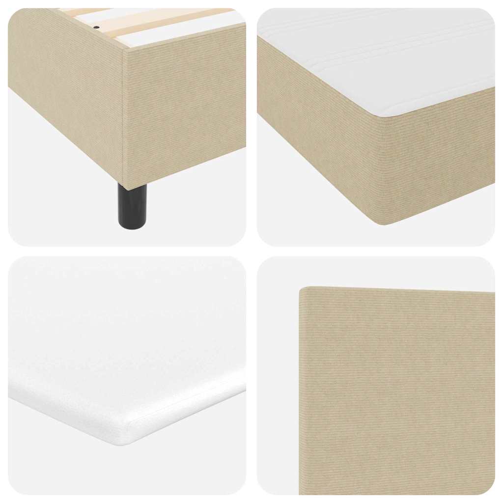 LED Κρεβάτι με βάθρο Ανοιχτό Γκρι και Λευκό 140 x 200 cm - Pakobazaar