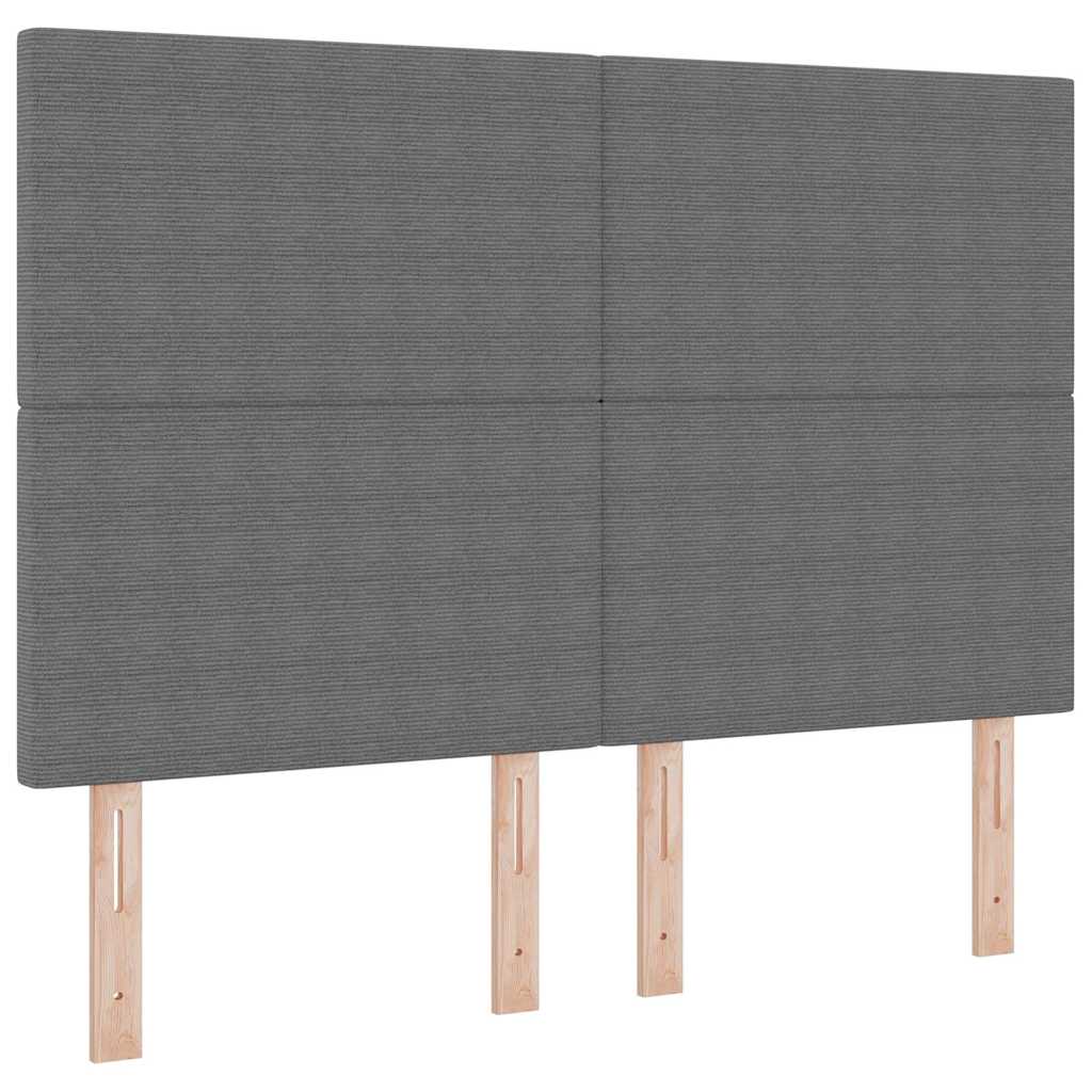 LED Κρεβάτι με βάθρο Ανοιχτό Γκρι και Λευκό 160 x 200 cm - Pakobazaar