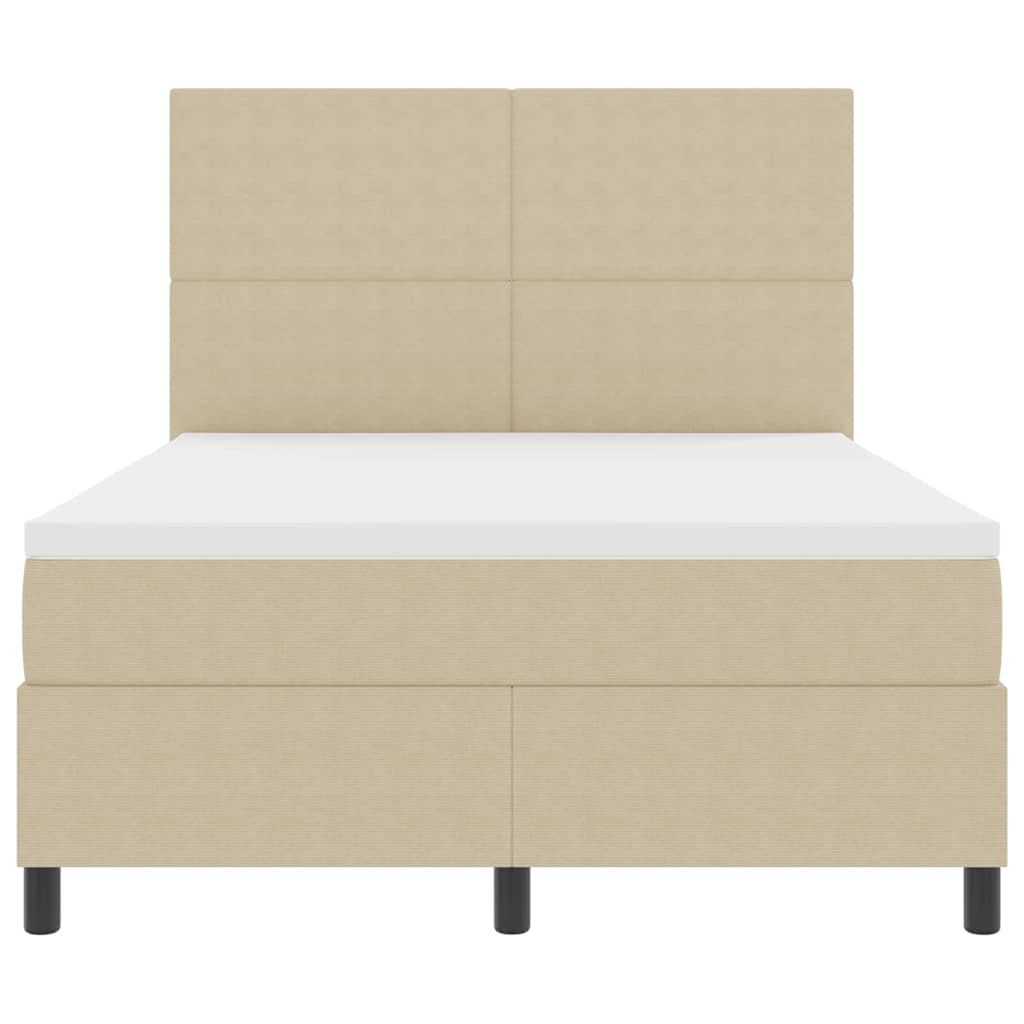 LED Κρεβάτι με βάθρο Ανοιχτό Γκρι και Λευκό 160 x 200 cm - Pakobazaar