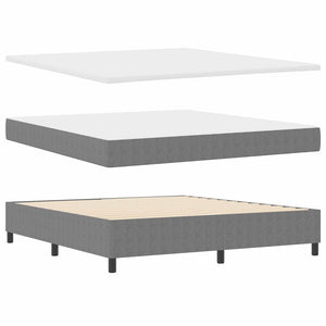 LED Κρεβάτι με βάθρο Ανοιχτό Γκρι και Λευκό 180 x 200 cm - Pakobazaar