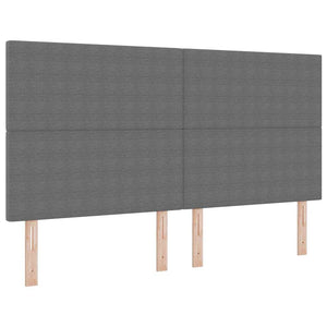 LED Κρεβάτι με βάθρο Ανοιχτό Γκρι και Λευκό 180 x 200 cm - Pakobazaar