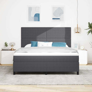 LED Κρεβάτι με βάθρο Σκούρο Γκρι και Λευκό 180 x 200 cm - Pakobazaar