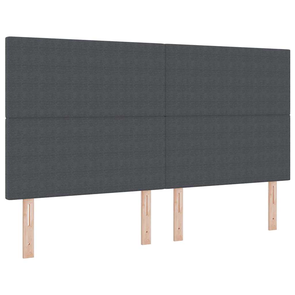 LED Κρεβάτι με βάθρο Σκούρο Γκρι και Λευκό 180 x 200 cm - Pakobazaar