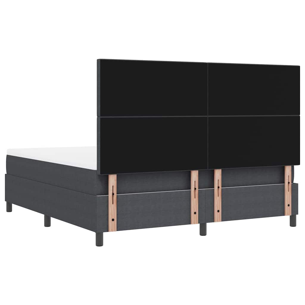 LED Κρεβάτι με βάθρο Σκούρο Γκρι και Λευκό 180 x 200 cm - Pakobazaar
