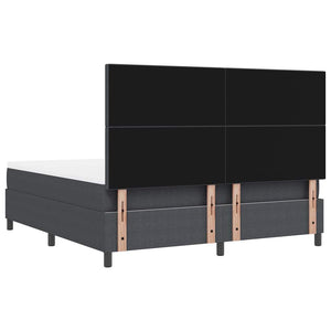 LED Κρεβάτι με βάθρο Σκούρο Γκρι και Λευκό 180 x 200 cm - Pakobazaar