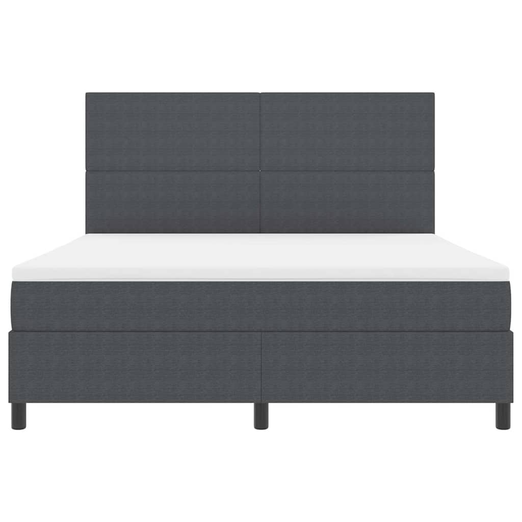 LED Κρεβάτι με βάθρο Σκούρο Γκρι και Λευκό 180 x 200 cm - Pakobazaar