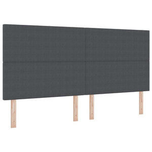 LED Κρεβάτι με βάθρο Σκούρο Γκρι και Λευκό 200 x 200 cm - Pakobazaar