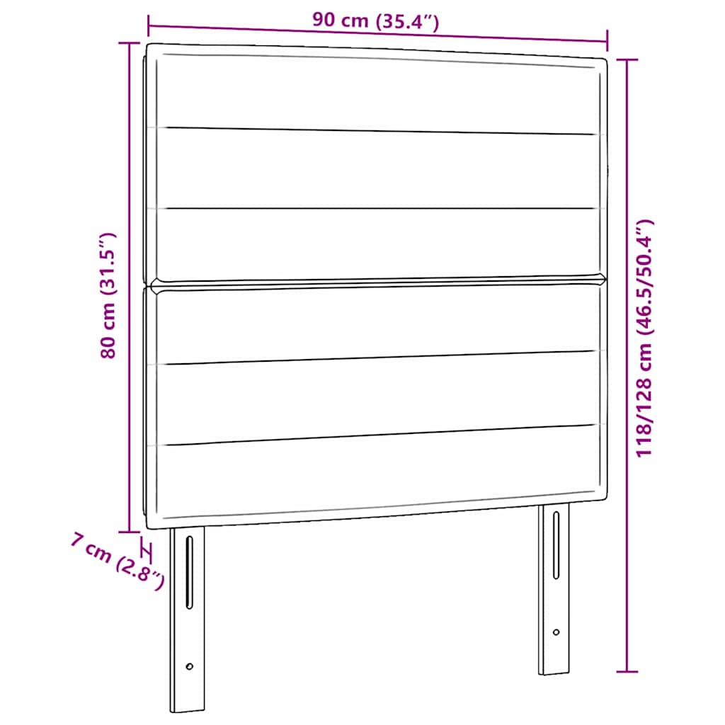 Κεφαλάρι Σκούρο Καφέ 90 cm ύφασμα - Pakobazaar