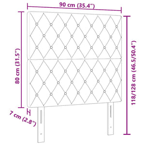 Κεφαλάρι Σκούρο Μπλε 90 cm Βελούδο