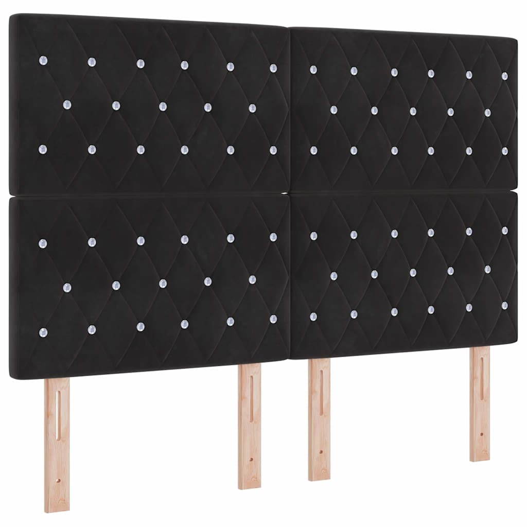 Κεφαλάρι Μαύρο 144 cm Βελούδο - Pakobazaar